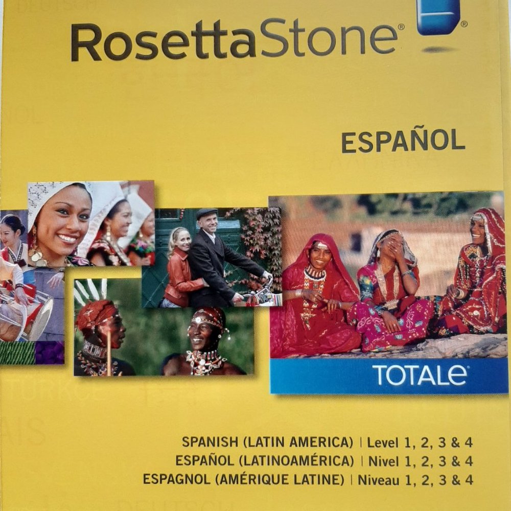 Rosetta Stone Spanish course Level 1, 2, 3, 4.